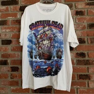 Liquid Blue Ship of Fools Grateful Dead Graphic T-Shirt White 2XL